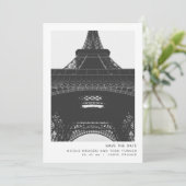 Paris Termin vormerken Save The Date (Stehend Vorderseite)