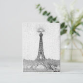 Paris, Texas Eiffel Tower Zeichnend Postkarte (Stehend Vorderseite)