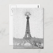 Paris, Texas Eiffel Tower Zeichnend Postkarte (Vorne/Hinten)
