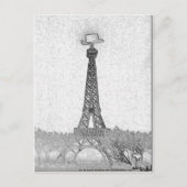 Paris, Texas Eiffel Tower Zeichnend Postkarte (Vorderseite)