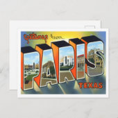 Paris, Texas Vintag Big Letters Postcard Postkarte (Vorne/Hinten)