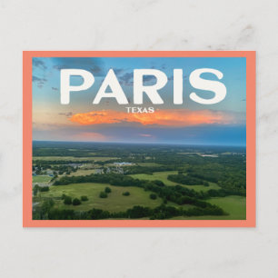 Paris (Texas) von oben Postkarte
