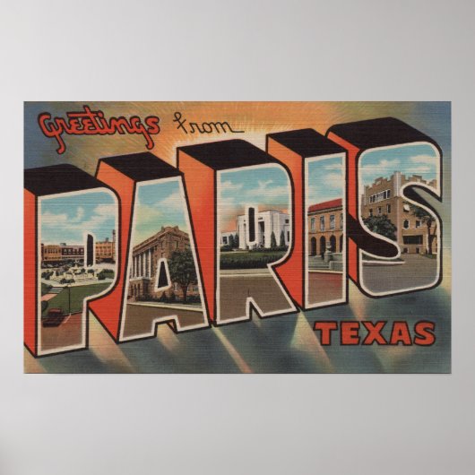 Paris, TexasLarge Letter ScenesParis, TX Poster (Vorne)
