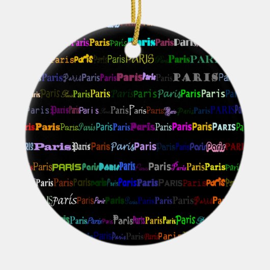 Paris Text Design I Ornament (Vorne)