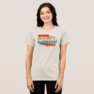Paris Text mit Skyline Tri-Blend Shirt