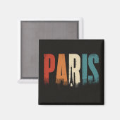 Paris Text und Silhouette Magnet (Vorderseite/Rückseite)