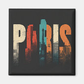Paris Text und Silhouette Magnet (Vorne)