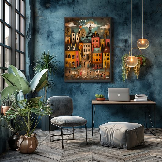 Paris: The City of Light - Whimsical Art Poster