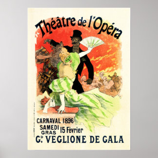 PARIS THEATER DE L'OPERA Vintage Werbung Poster