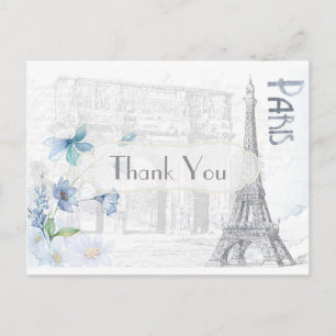 Paris Thema Danke Postkarte