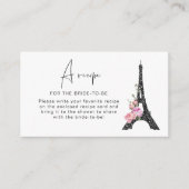 Paris Thema Eiffelturm Rezept für die Braut Begleitkarte (Vorderseite)