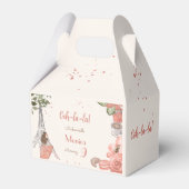 Paris Thema Französische Geburtstagsparty Geschenkschachtel (Vorderseite)