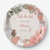 Paris Thema Französische Geburtstagsparty Pappteller (Vorderseite)