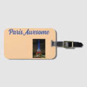 Paris-Thema Gepäckanhänger (Vorderseite (Horizontal))
