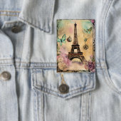 Paris Thema Knopf farbenfroh Button (Insitu)