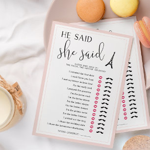 Paris Thema sagte er sagte, sie sagte Brautparty G