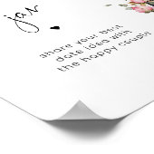 Paris Thema schwarz rosa Eiffelturm Datum jar Poster (Ecke)