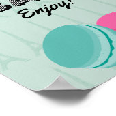 Paris Theme Birthday Candy Bar Poster Sign (Ecke)