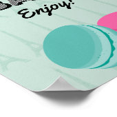 Paris Theme Birthday Dessert Bar Poster Sign (Ecke)