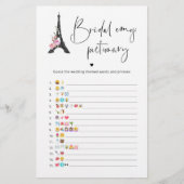 Paris Theme Brautparty Emoji Picardie (Vorderseite)