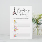 Paris Theme Brautparty Emoji Picardie (Stehend Vorderseite)