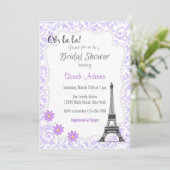 Paris Theme Bridal Dusche Einladung (Stehend Vorderseite)