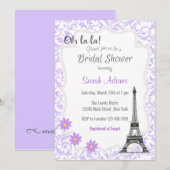 Paris Theme Bridal Dusche Einladung (Vorne/Hinten)