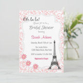 Paris Theme Bridal Dusche Einladung (Stehend Vorderseite)