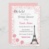Paris Theme Bridal Dusche Einladung (Vorne/Hinten)