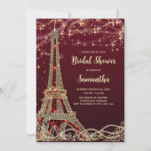 Paris Theme Bridal Dusche Einladungen (Vorderseite)