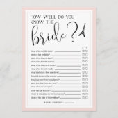 Paris Theme Double-Sided Brautparty Game Card Einladung (Vorderseite)