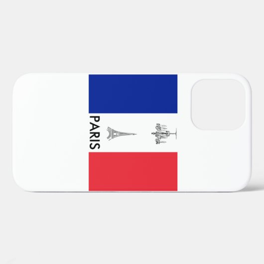 Paris Theme Eiffel Tower French Flag Case-Mate iPhone Hülle (Rückseite (Horizontal))