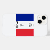 Paris Theme Französische Flagge Case-Mate iPhone Hülle (Rückseite (Horizontal))
