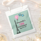 Paris Theme Happy Birthday Leckerei Fvor Bags Geschenktütchen (Ausgeschnitten)