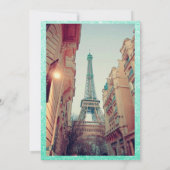 Paris Theme Quinceñera Invite Einladung (Rückseite)