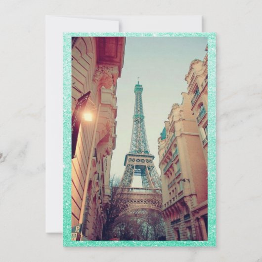 Paris Theme Quinceñera Invite Einladung (Rückseite)