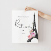 Paris Theme Skript verließ Ihre Rezepte Karte hier Poster
