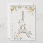 Paris Themed Baby Dusche Einladung (Rückseite)