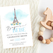 Paris Themed Bonjour Bébé Baby Shower Einladung