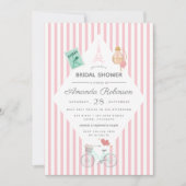 Paris Themed Bridal Dusche Einladung (Vorderseite)