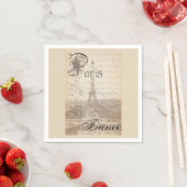 Paris Themed Cocktail Napkins Serviette (Beispiel)