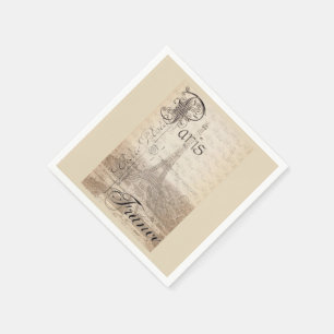 Paris Themed Cocktail Napkins Serviette