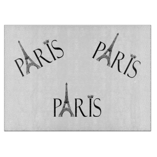 Paris Themed Cutting Board Schneidebrett (Vorderseite)