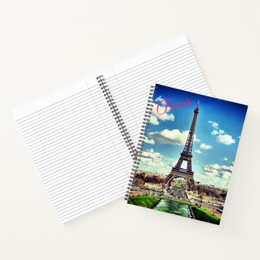 Paris Themed Eiffel Tower Spiral Notebook Notizblock (Innenseite)