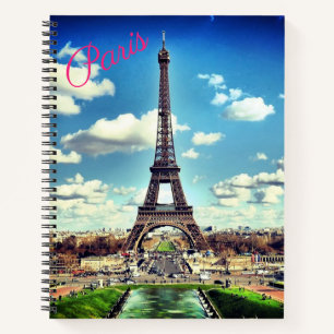 Paris Themed Eiffel Tower Spiral Notebook Notizblock