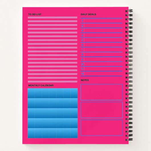 Paris Themed Eiffel Tower Spiral Notebook Notizblock (Rückseite)