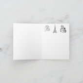 Paris Themed French Fashion Note Card Karte (Innenseite)