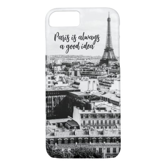 Paris Themed Phone Case mit Zitat (Rückseite)
