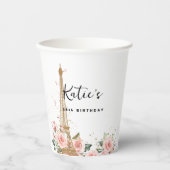 Paris-Themenabend-Papiertasse Pappbecher (Vorderseite)