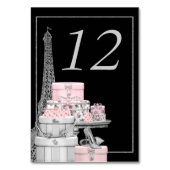 Paris Tischnummer Cards (Vorderseite)